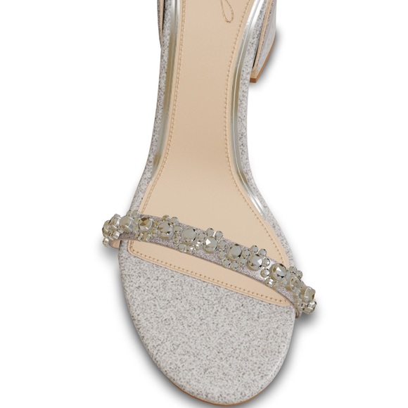 Jewel Badgley Mischka Odonna Embellished Ankle Strap Sandal, Gold: Size 7.5 - Picture 4 of 6